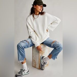 Free people white oversized sweater